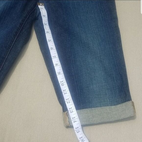 DKNY Shorts Jean Women's 6 Dark Wash Bermuda Zip and Button Up - Picture 7 of 10